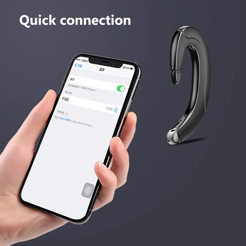 Mounted single-ear Bluetooth headset for driving in black, blue, and red colour options