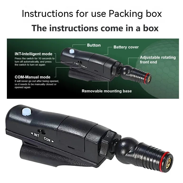 Golf putter laser aiming instrument accessory with four style configuration options