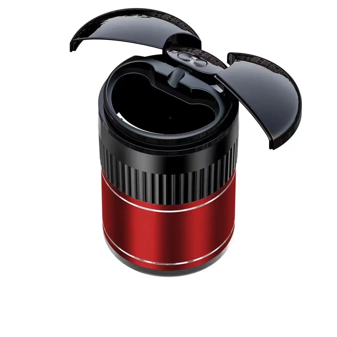 Automatic infrared sensing car ashtray in metal construction with lid