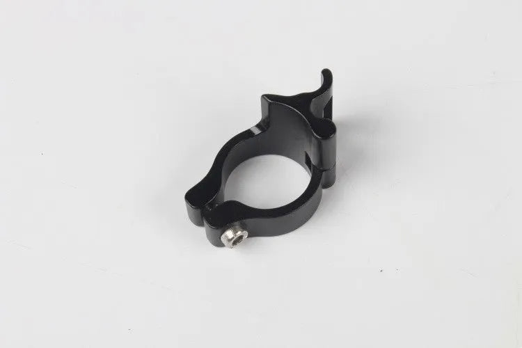 Black aluminium alloy vehicle clamp ring with a steel frame, showing a 28.6mm diameter.