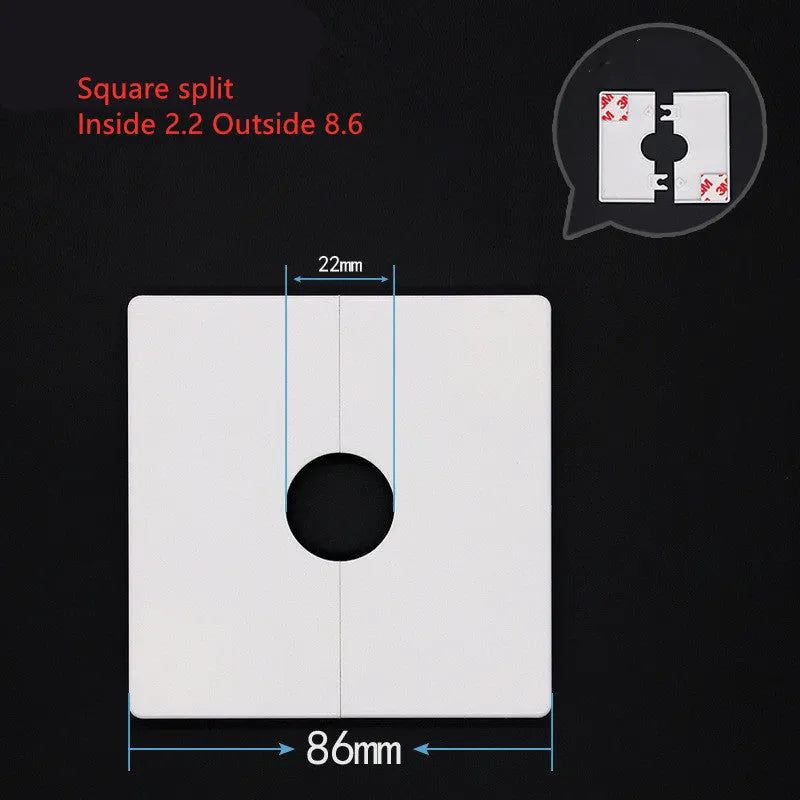 ABS plastic decorative sticker covering rings with 3M adhesive for wall hole concealment