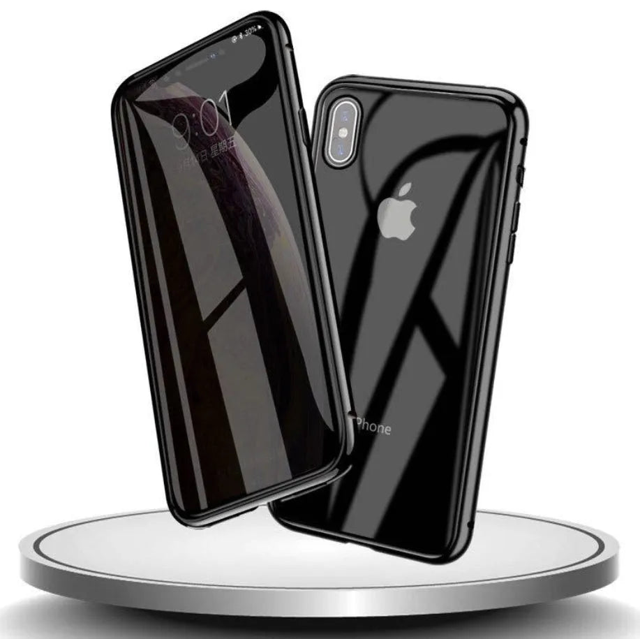 Anti-spy clamshell phone case in six colours for iPhone models
