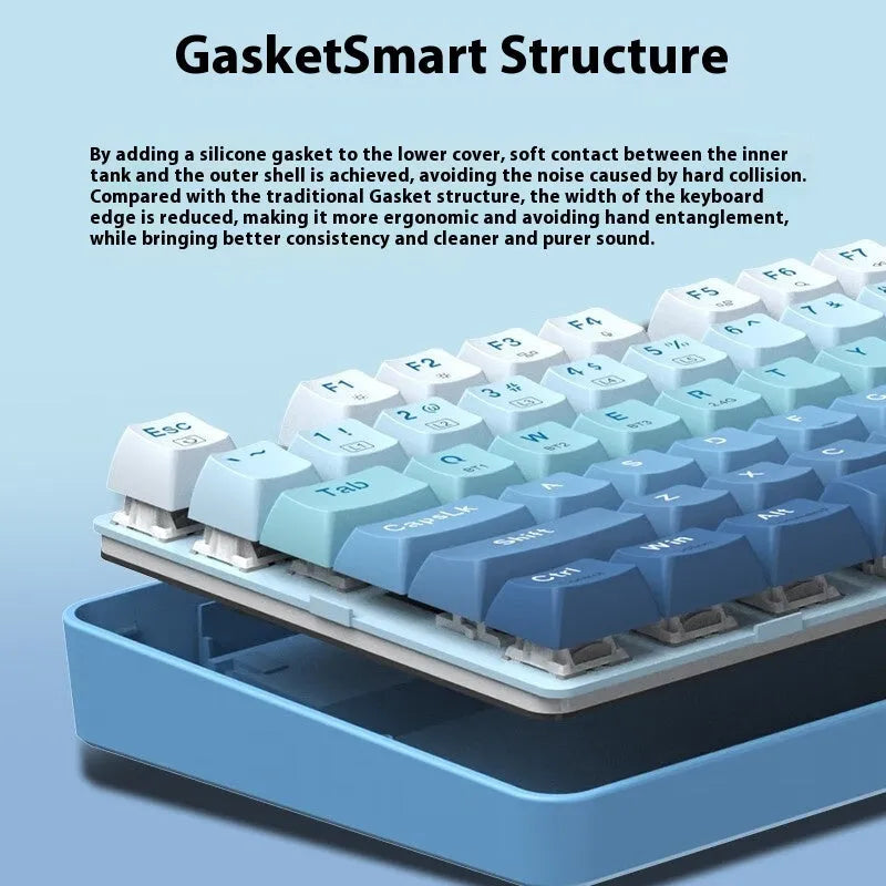 104-key mechanical keyboard with RGB lighting and multiple colour configuration options