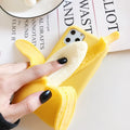 Open banana solid colour IMD back cover case for iPhone phones.