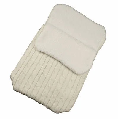 Baby stroller sleeping bag with thick filling in envelope design, shown in beige colour.