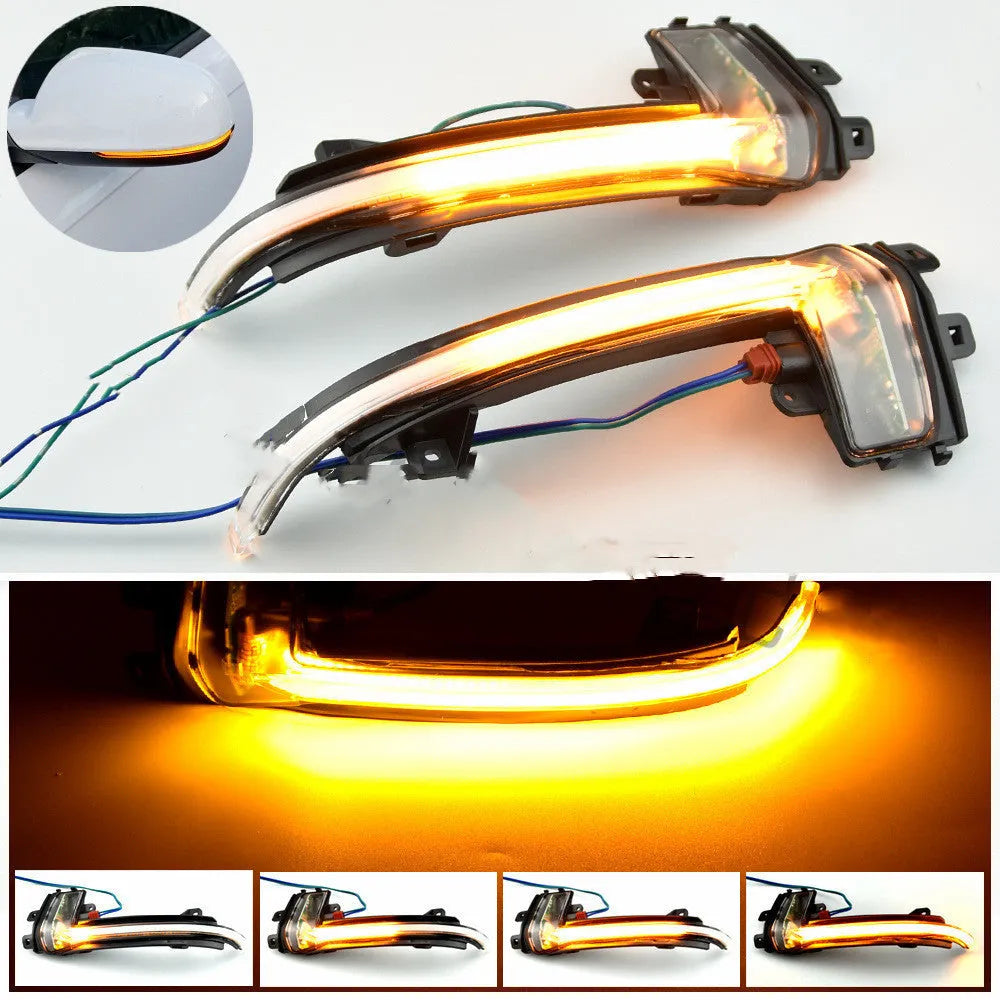 Audi B8/B8.5 dynamic LED mirror turn signal indicator in black or white finish