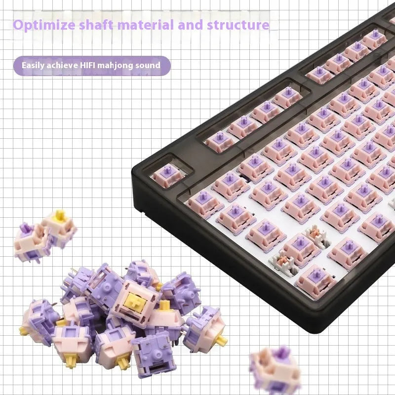 MMD Princess linear mechanical keyboard switch isolated on white background.
