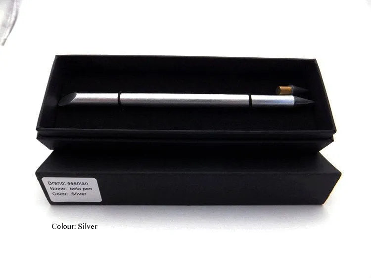 Inkless metal pen with alloy steel nib in black, blue, gold, rose gold, and silver colours