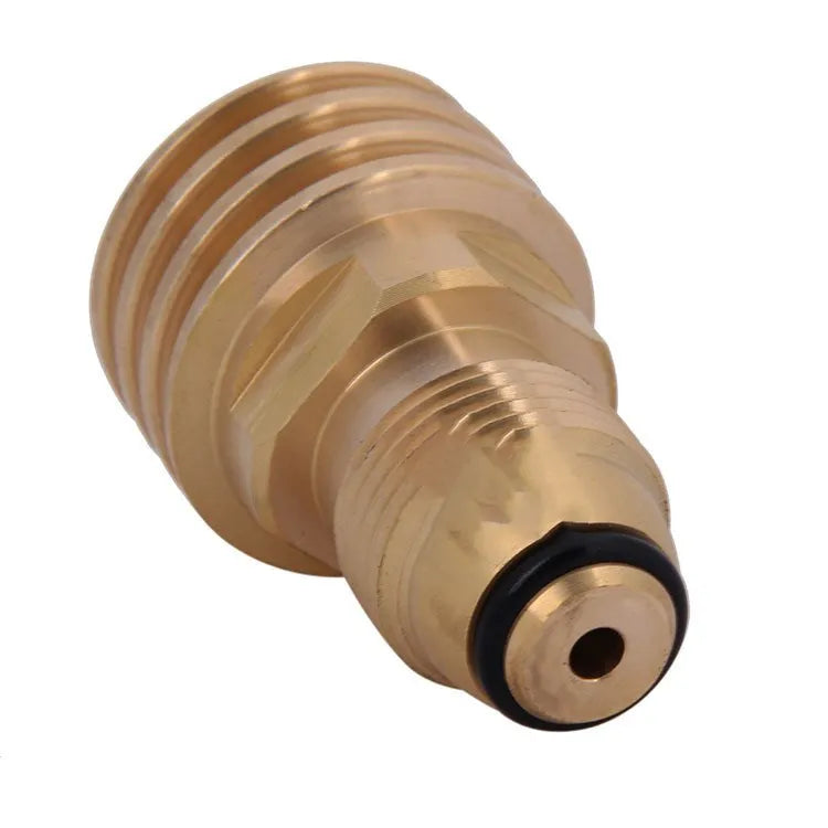 Brass gas brazing adapter with 7mm taper thread for domestic gas charging