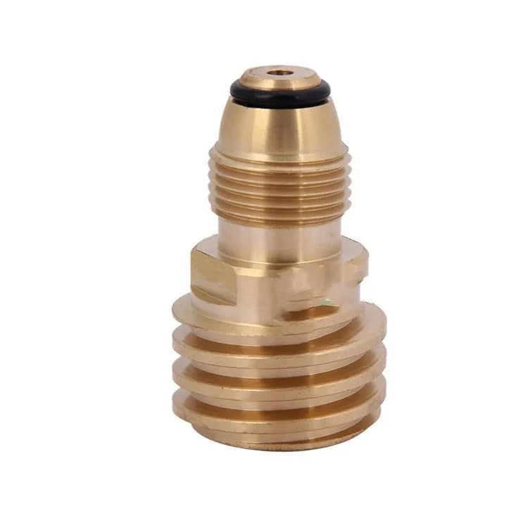 Brass gas brazing adapter with 7mm taper thread for domestic gas charging