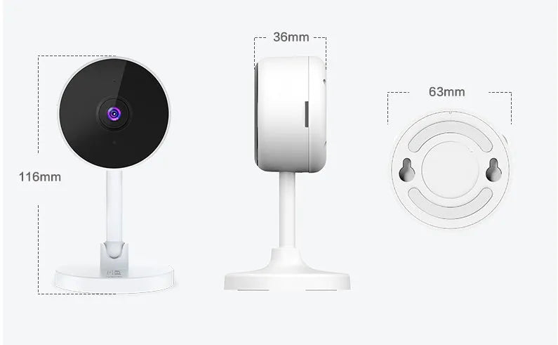 White FLASH FISH SKX10 gun style WiFi security camera with 1080p resolution