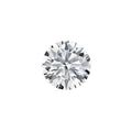 Round moissanite stone with eight hearts eight arrows cut on black background