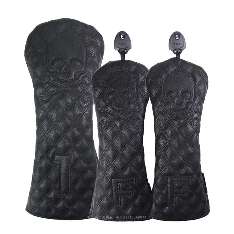 Black and white golf waterproof wooden pole protective cover for sports equipment