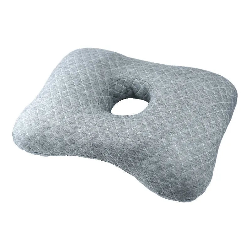Single-hole ear pillow for salon use with detachable cover, shown in Boer Gray colour.