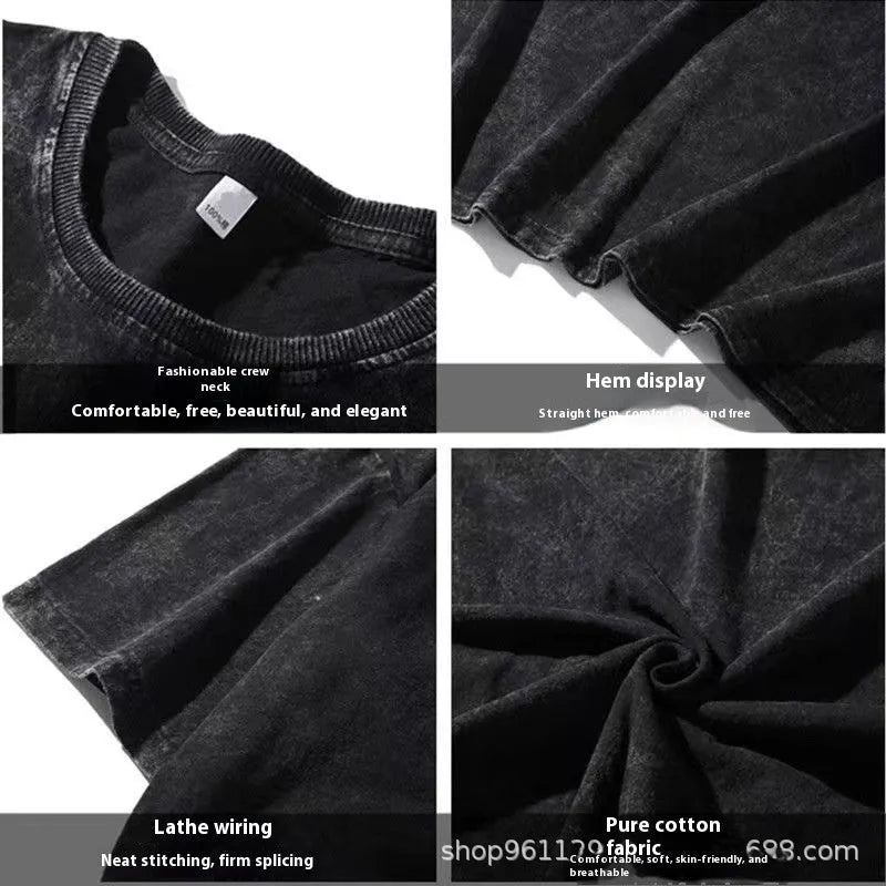 Men's loose fit cotton t-shirt with character print design in short sleeve styling