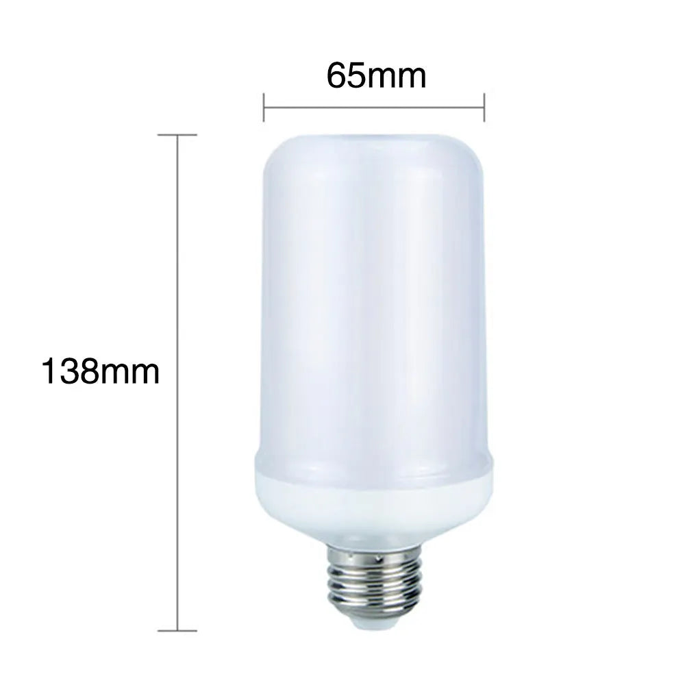 Decorative flame effect LED lamp with flickering emulation lighting for atmospheric room settings
