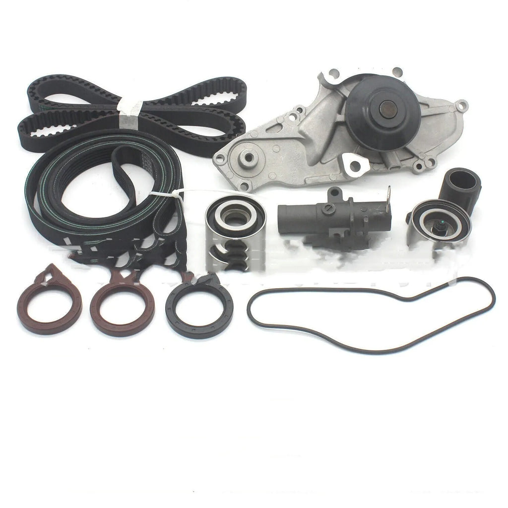 Metal belt and water pump assembly for garden tractor measuring 28x18x16cm
