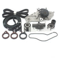 Metal belt and water pump assembly for garden tractor measuring 28x18x16cm