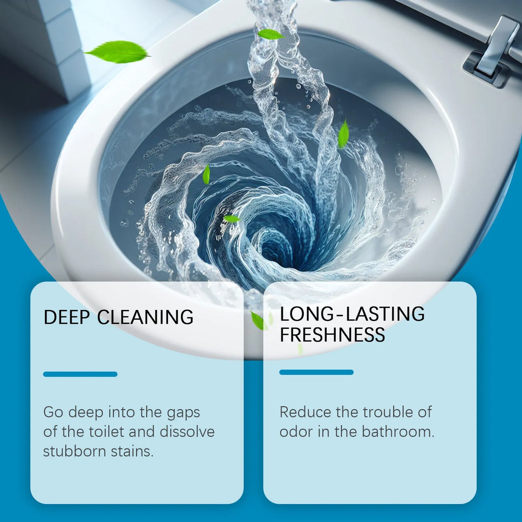 Pack of toilet cleaning powder showing four individual 30g sachets, total 120g.