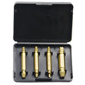 4341 high-speed steel screw extractor set with five hardened tools for removing broken bolts