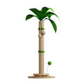 Canna coloured vertical cat climbing frame with hemp rope scratching posts and chamfered grab columns