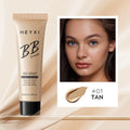 Waterproof BB cream foundation product in four colour shade options for sweat-resistant coverage