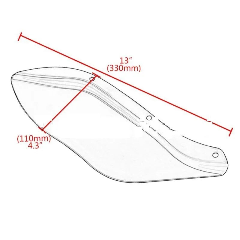 Black transparent ABS plastic side wing head covers for Harley Davidson Touring motorcycle windshield