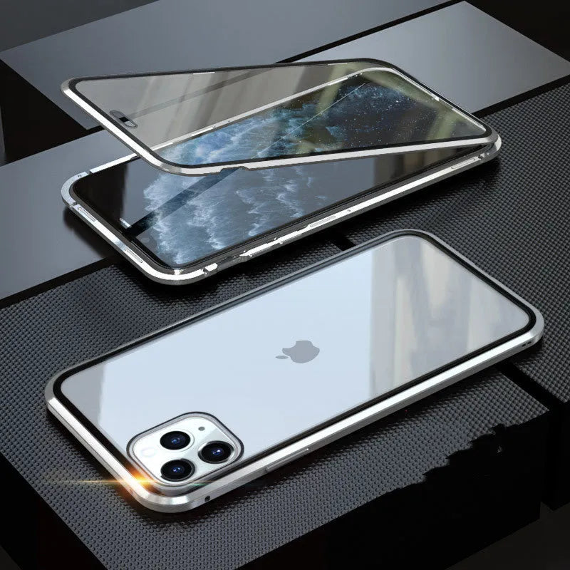 Anti-spy clamshell phone case in six colours for iPhone models