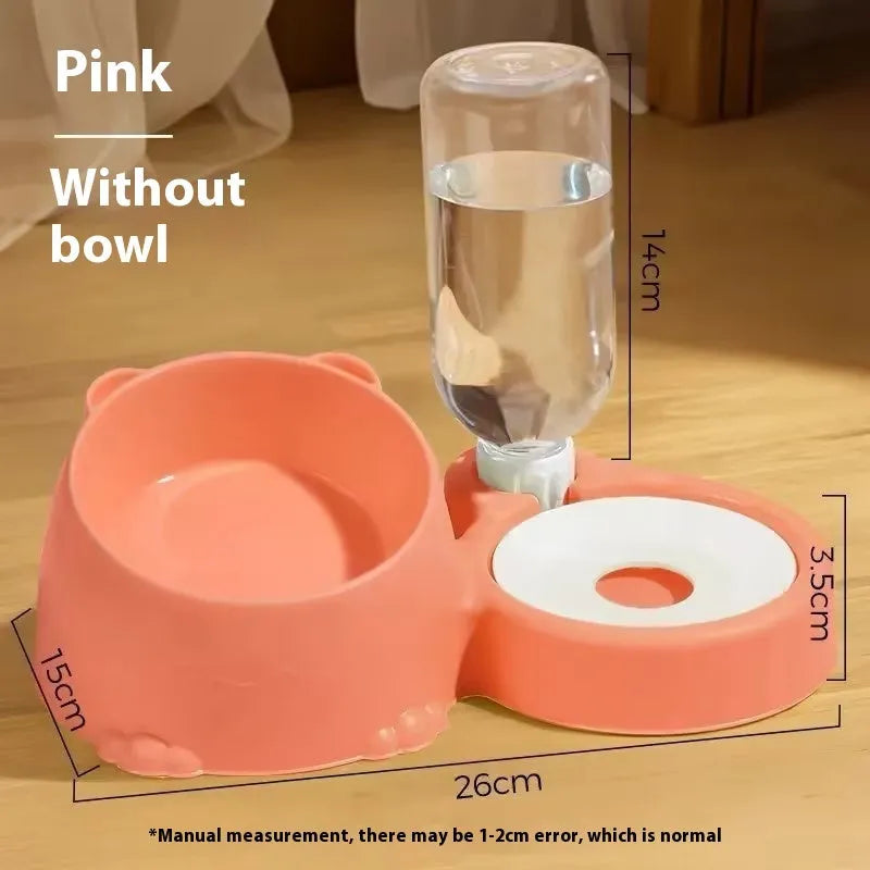 Double bowl automatic drinking pet basin for cats in haze blue colour