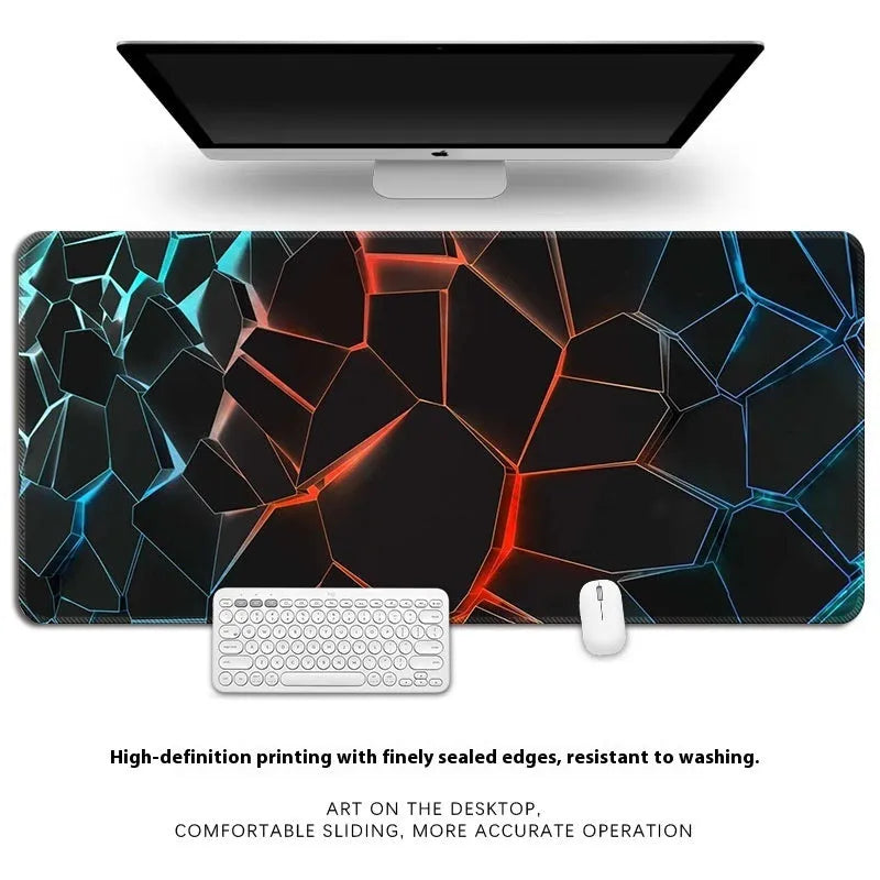 Thickened overlock computer keyboard mat on desk with natural rubber non-slip surface