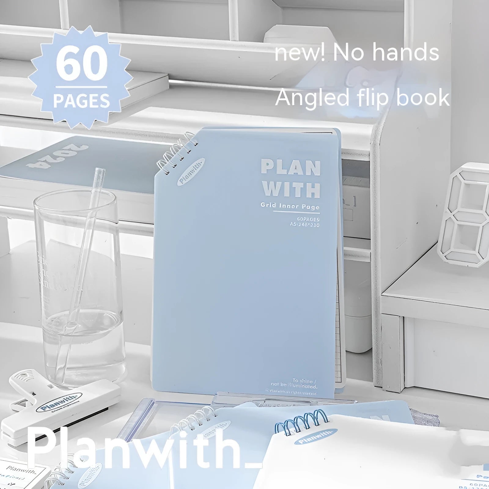 Oblique angle artsy ins style salt series student draft notebook with 60 sheets
