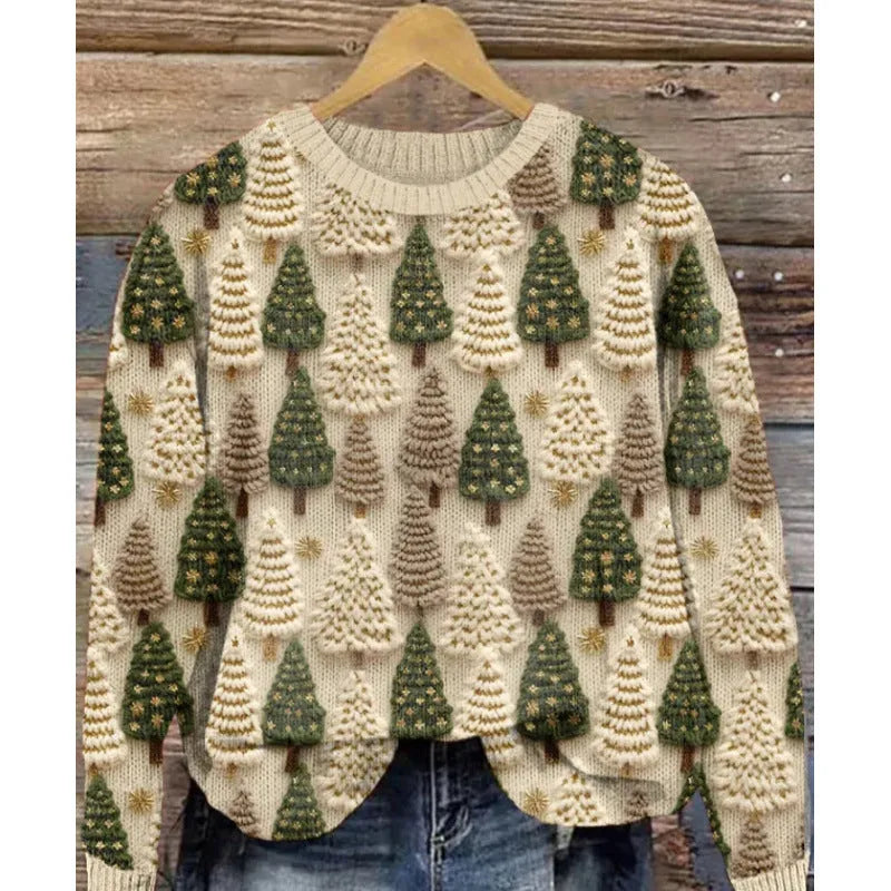 Little Flower digital printed round neck sweater in a colour from the YPM935 series.