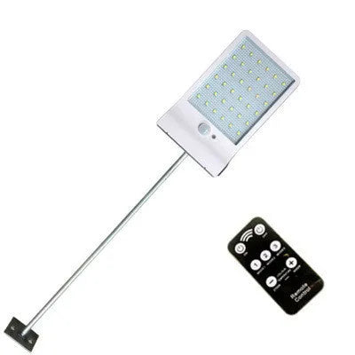 Black and white solar garden light with waterproof IP65 rating for outdoor courtyard and balcony use
