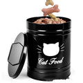 American style round iron sheet storage tin with lid for kitchen pantry organisation