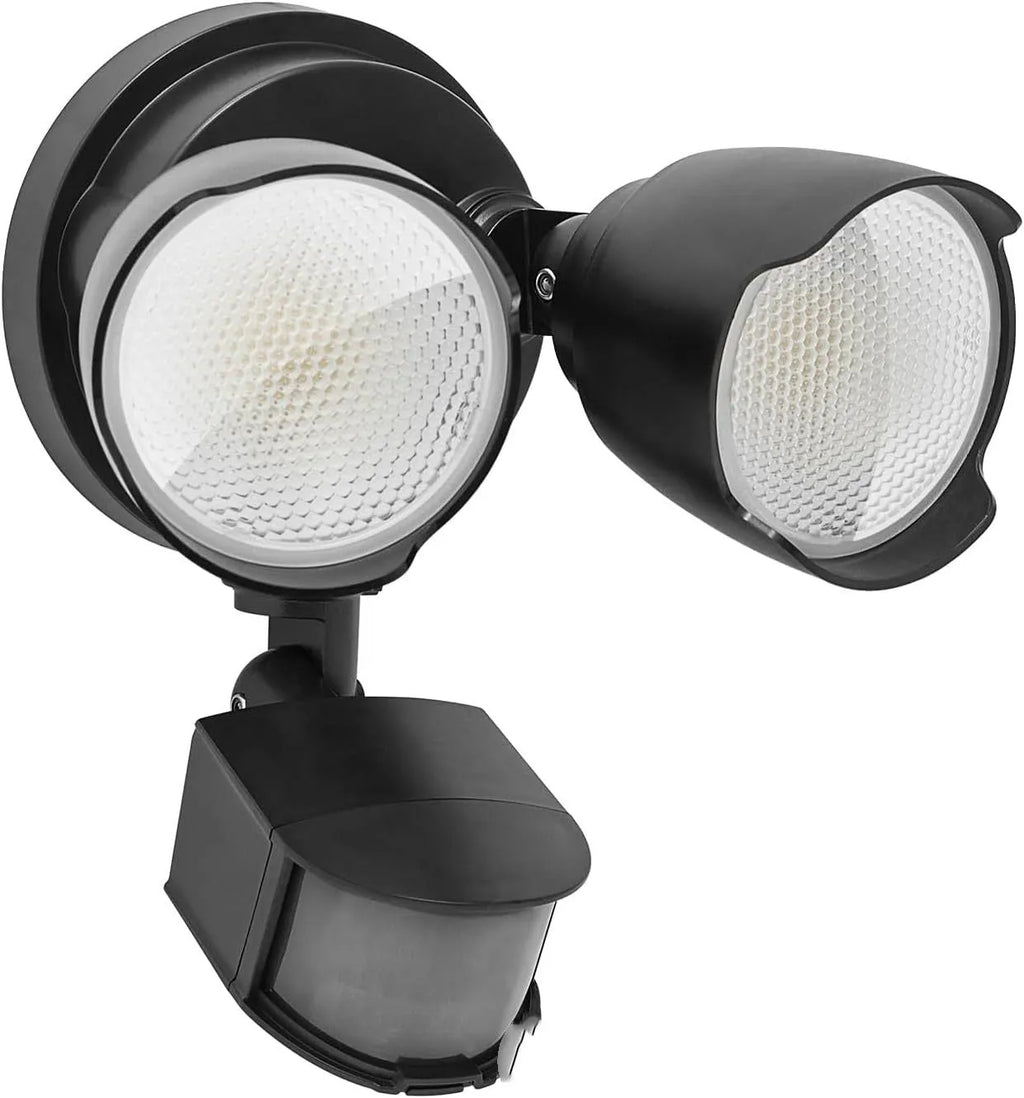 White LED human body induction security flood light with motion sensor for outdoor use