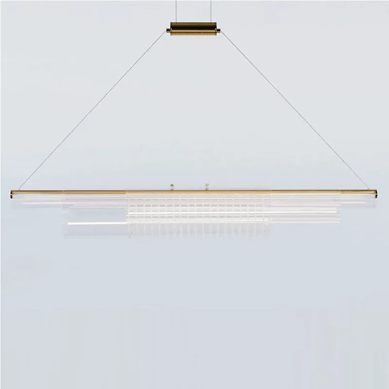 Modern glass pendant lamp with iron body for restaurant and bar lighting in three sizes