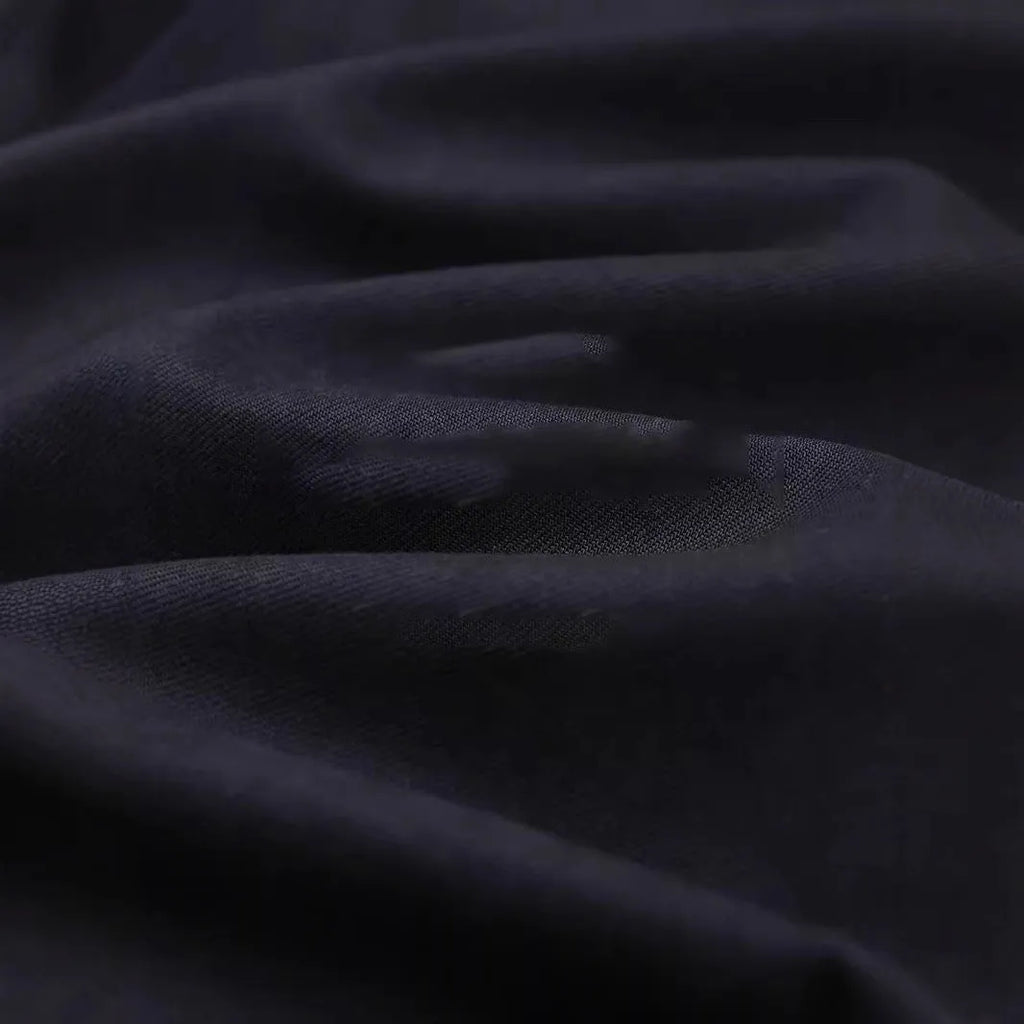 Men's lapel collar casual shirt in chemical fibre blend fabric showing simple profile design