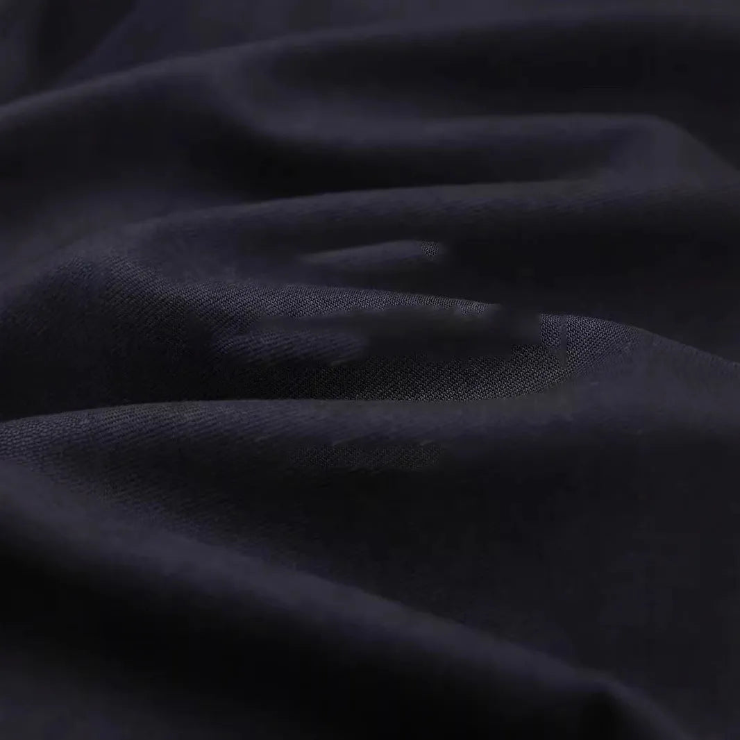 Men's lapel collar casual shirt in chemical fibre blend fabric showing simple profile design
