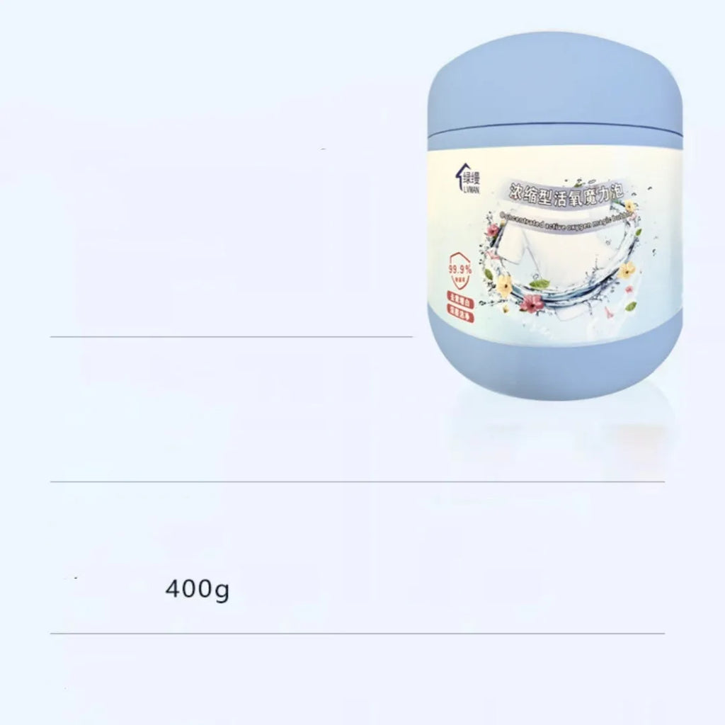 400g bottle of Strong Decontamination Salt Fizzer Active Oxygen Bleaching Powder for laundry