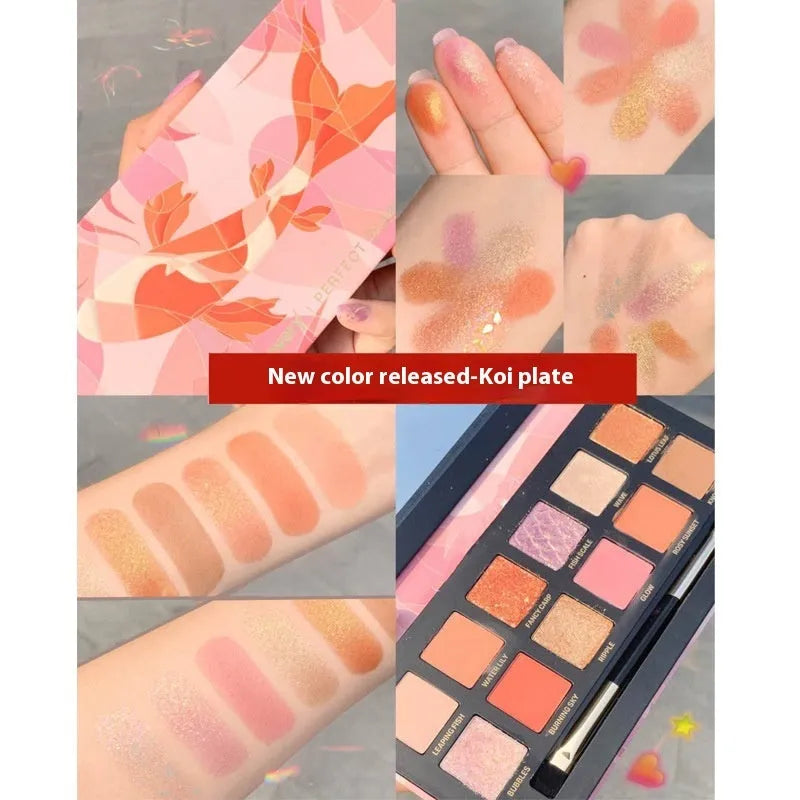 Animal themed twelve-color eye shadow palette with universal skin type design
