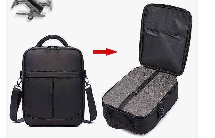 Black Oxford fabric men's messenger shoulder bag showing front view.