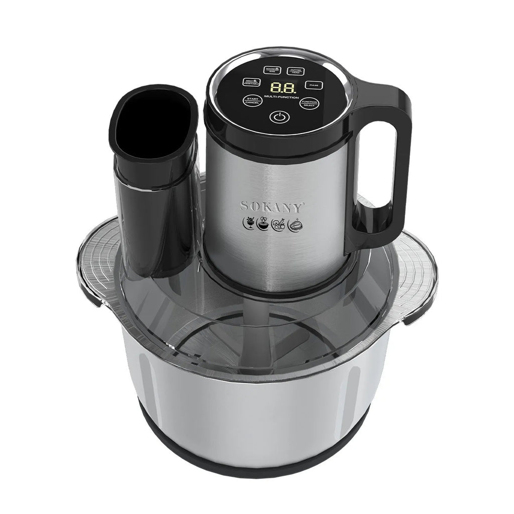 Stainless steel semi-automatic meat grinder with vegetable cutting and sausage making functions