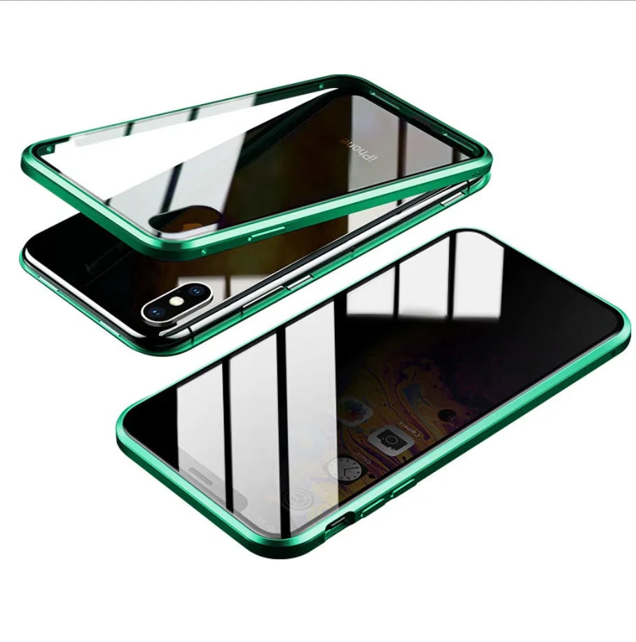 Anti-spy clamshell phone case in six colours for iPhone models