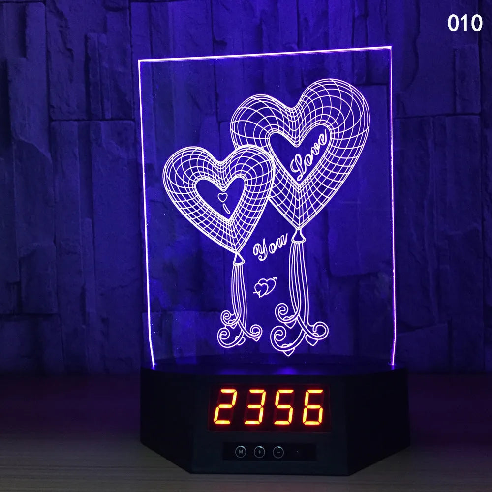 Blue dolphin 3D LED night light on a table with remote control