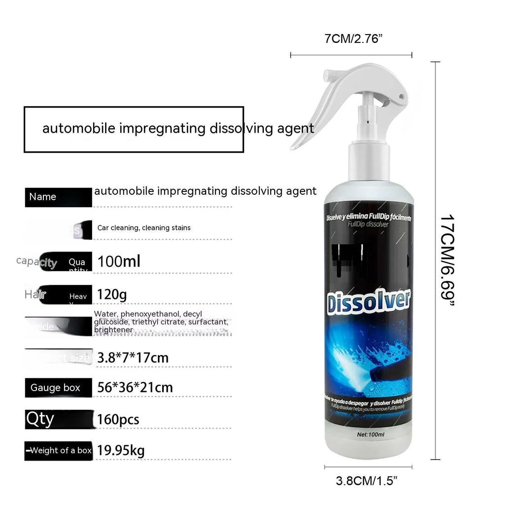 100ml car foam cleaning agent bottle for seat stain removal