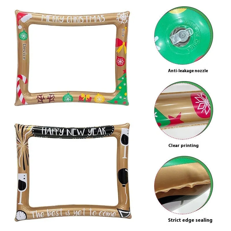 Christmas inflatable photo frame prop for festive photography