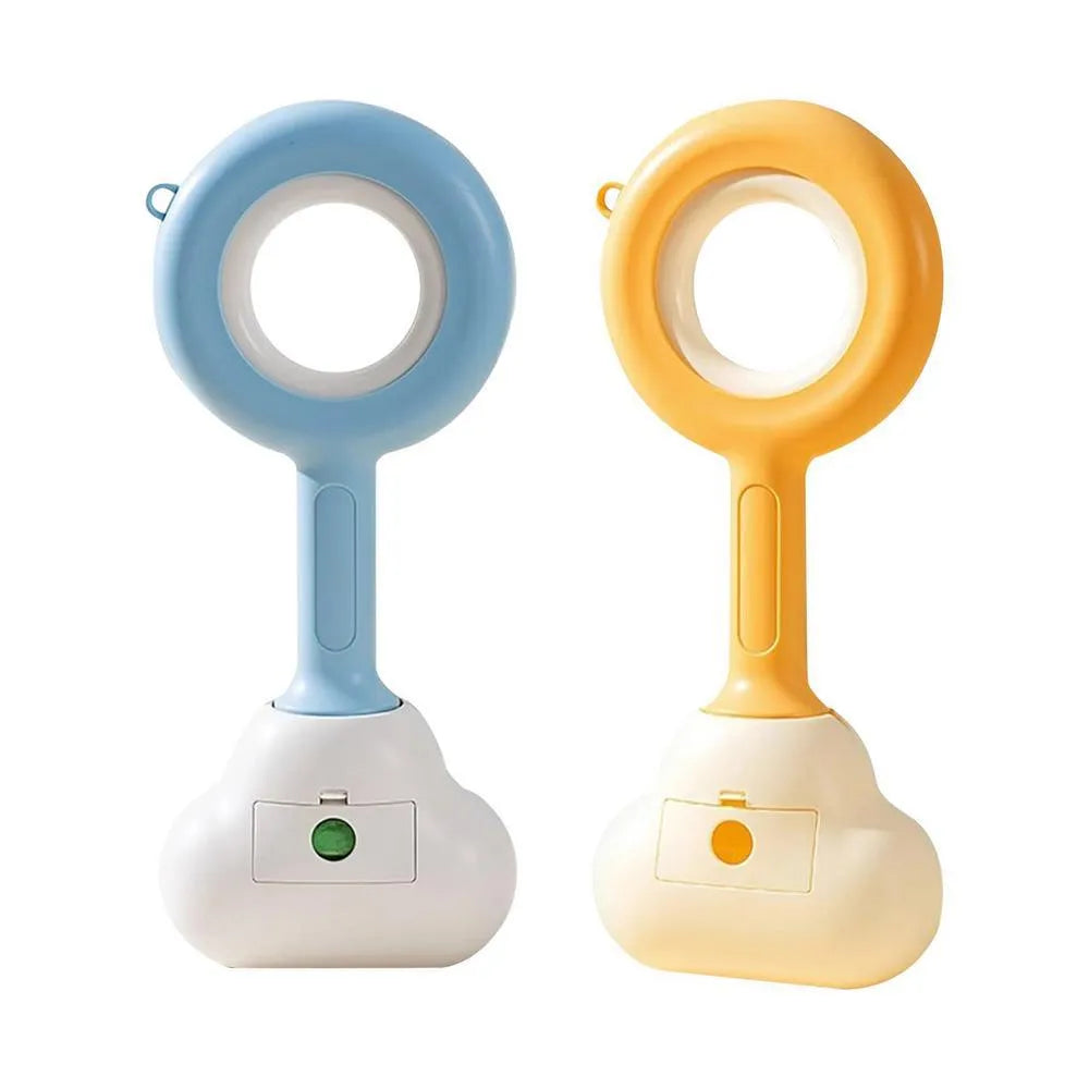 Blue cloud shape jaw dog poop scooper with comfortable grip for outdoor waste cleanup