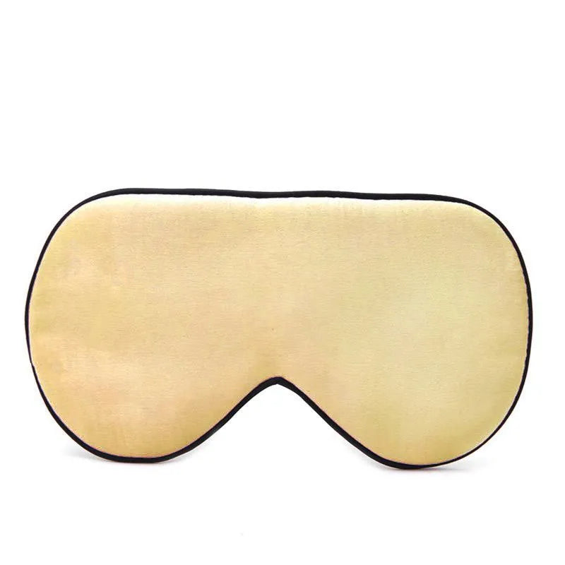 Double-sided mulberry silk sleep mask showing embroidered print in a selection of its 22 colour options.