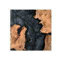 Nordic style wooden coaster for kung fu tea with resin splicing construction