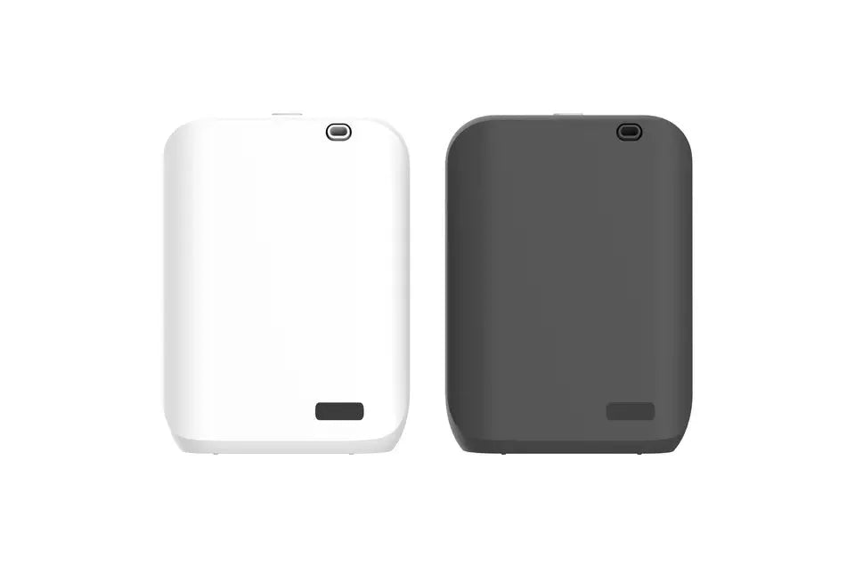 White HVAC wall mount essential oil diffuser with 150ml capacity and smart app control features